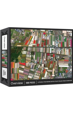 Overview Puzzle - A 1000-Piece Jigsaw Featuring Dutch Tulip Fields from Overview: Jigsaw Puzzles for Adults